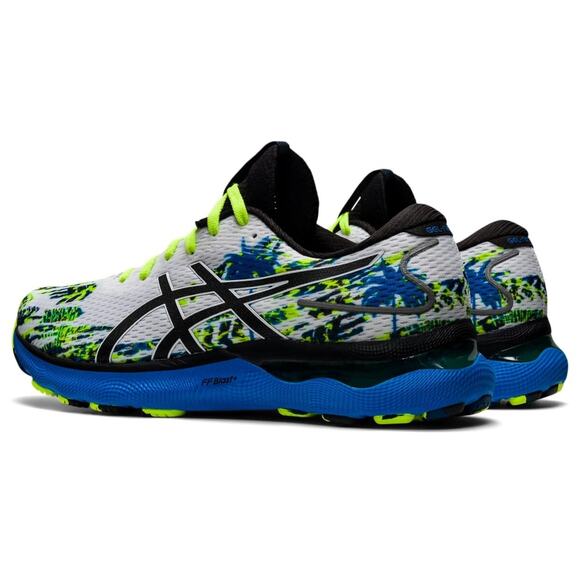ASICS Gel Nimbus 24 Men\'s Running Shoes, White/Black Size 12.5 M